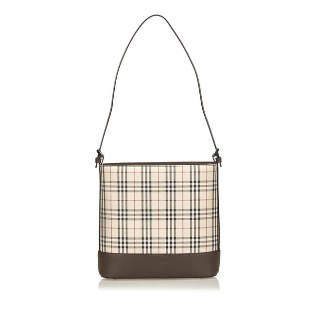 Burberry Plaid Jacquard Shoulder Bag