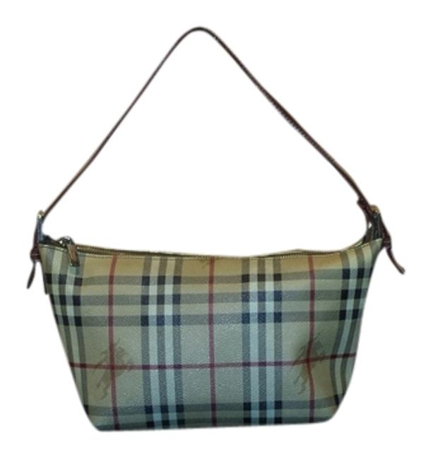 Burberry Plaid Leather Shoulder Bag