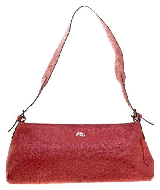 Burberry Pochette Red Leather Shoulder Bag