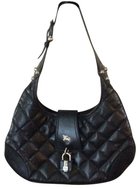 Burberry Quilted Black Leather Shoulder Bag