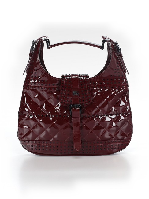 Burberry Quilted Patent Leather Shoulder Bag