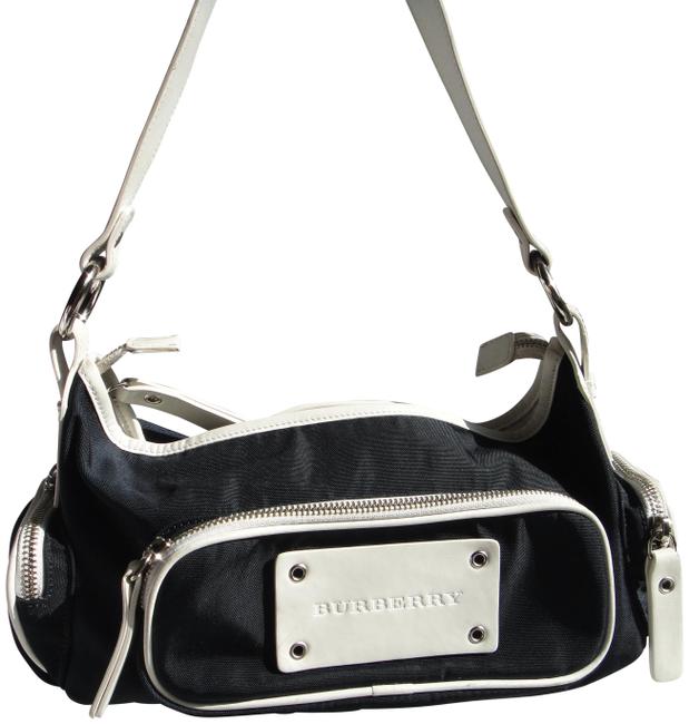 Burberry Rare Vintage Small Sling Handb Navy Canvas Shoulder Bag