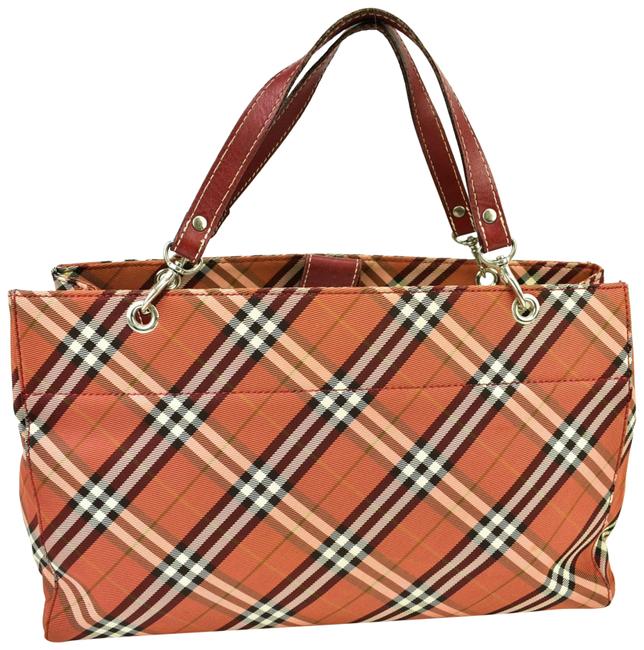 Burberry Red Jacquard Nova Check G Medium ToteShoulder Bag