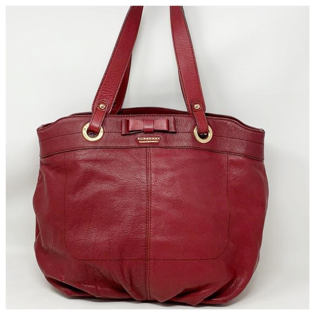 Burberry Red Leather Shoulder Bag