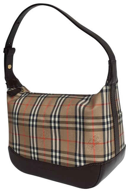 Burberry Satchel Brown Canvas Shoulder Bag
