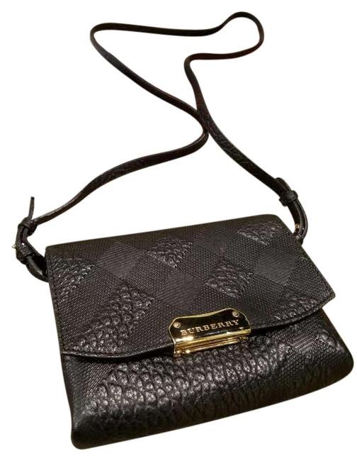 Burberry Signature Flap Black Leather Shoulder Bag