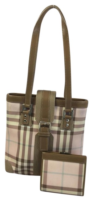 Burberry Signature Pink Coated Canvas Shoulder Bag