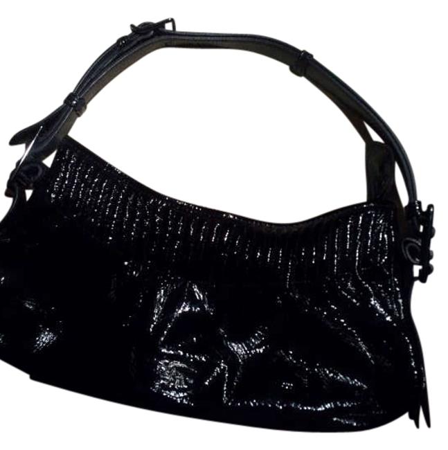 Burberry Sling Black Patent Leather Shoulder Bag