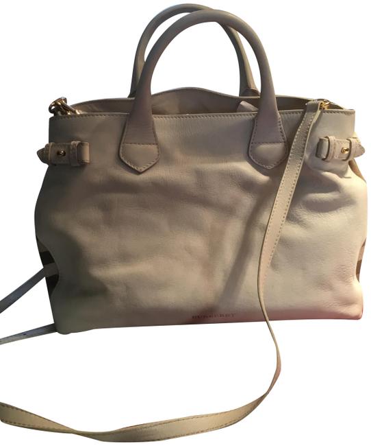 Burberry Small Banner Offwhite Lambskin Leather Shoulder Bag