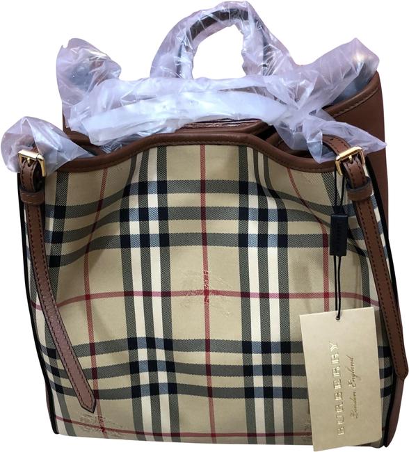 Burberry Small Canter Horseferry Check Tote Shoulder Bag