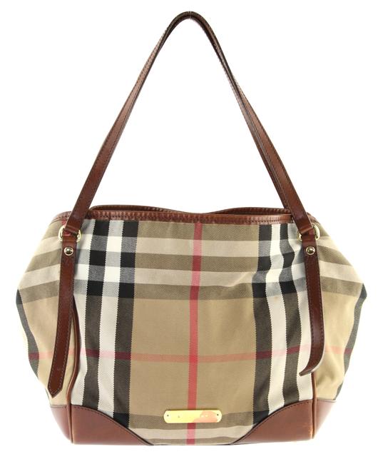 Burberry Small Canterbury House Check Bridle Brown Shoulder Bag