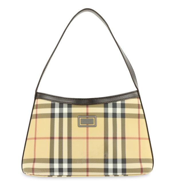 Burberry Small Check Beige Pvc Shoulder Bag