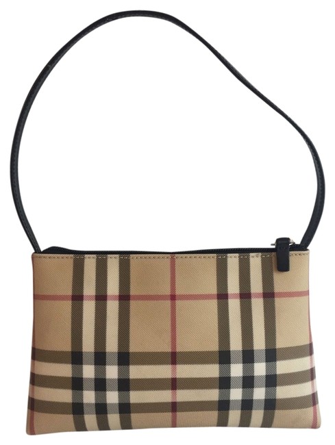 Burberry Small Haymarket Coated Canvas Shoulder Bag