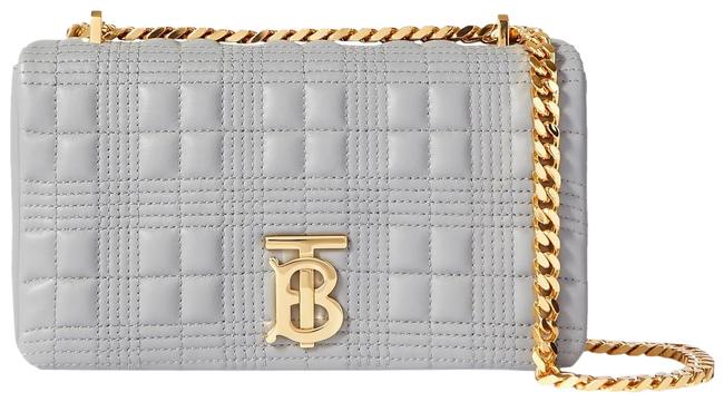 Burberry Small Lola Quilted Gray Leather Shoulder Bag