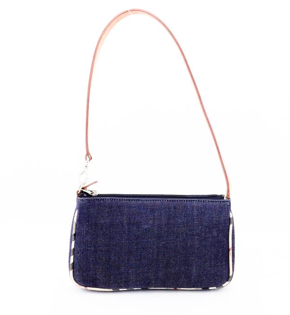 Burberry Small Pochette Blue Denim and Leather Shoulder Bag