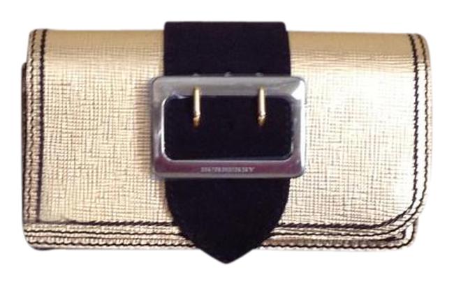 Burberry Small Suede Buckle Bridle Metallic Shoulder Bag