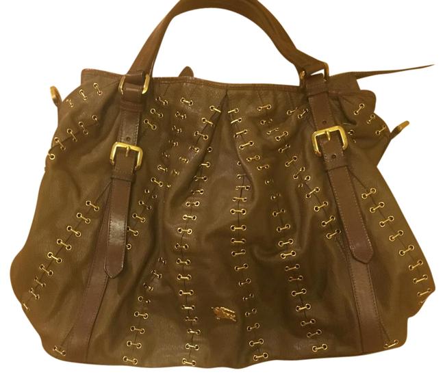Burberry Special Edition Gold Hardware Cognac Leather Shoulder Bag