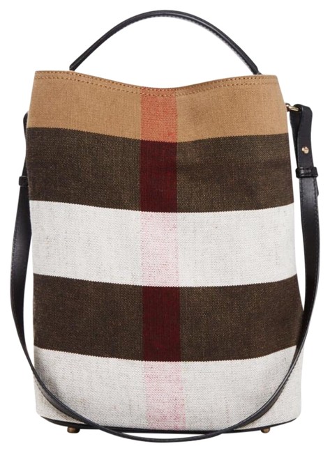 Burberry Susanna Black Mega Check CanvasLeather Shoulder Bag