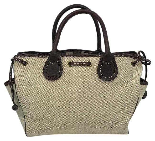 Burberry Tan Canvas Shoulder Bag