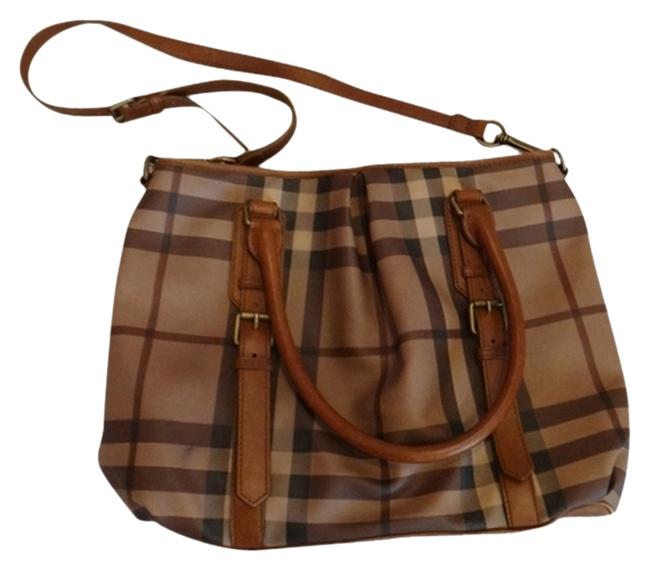 Burberry Tan Pvc with Calf Leather Lining Shoulder Bag