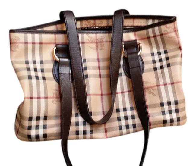 Burberry Tote Brown Leather Shoulder Bag