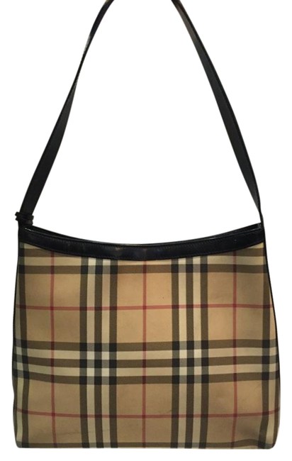 Burberry Tote Khaki Nova Check JacquardLeather Shoulder Bag