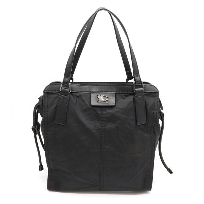 Burberry Tote Nova Check BeigeBlackRed Color NylonLeather Shoulder Bag