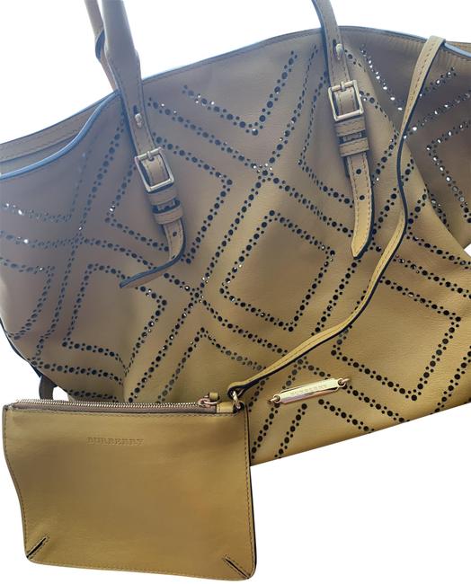 Burberry Tote Soft Mustard Leather Shoulder Bag