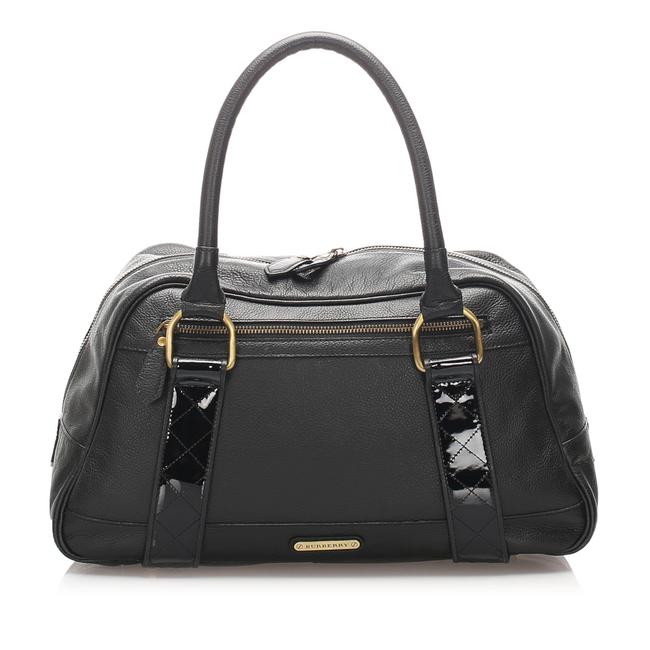 Burberry Travel Black Patent Leather Shoulder Bag