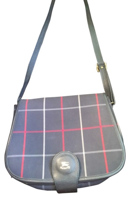 Burberry Vintage Cross body Navy Fabric Shoulder Bag