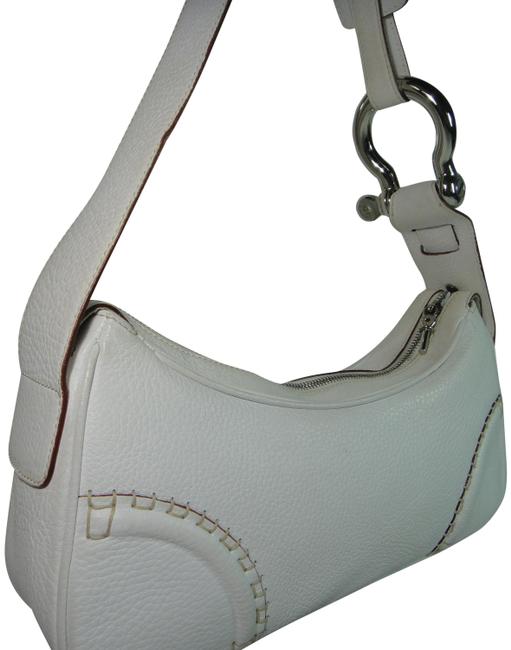 Burberry Vintage Handbag Purse White Leather Shoulder Bag