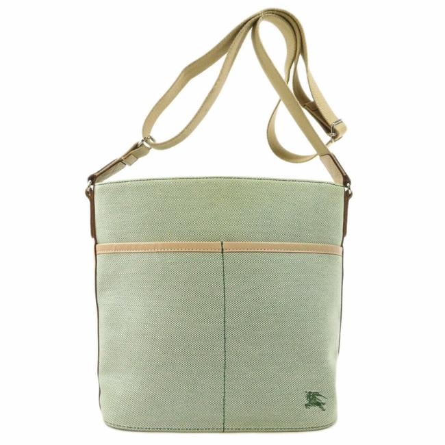 Burberry Vintage Purse Green Canvas Shoulder Bag