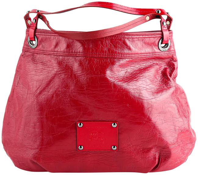 Burberry Vintage Red Patent Leather Shoulder Bag