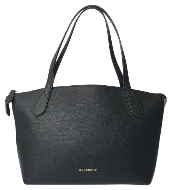 Burberry Welburn Tote Black Leather Shoulder Bag
