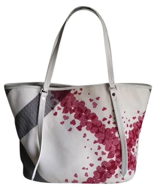 Burberry White Canvas Shoulder Bag