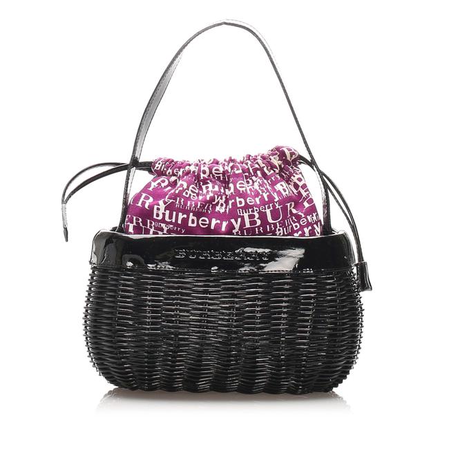 Burberry Wicker Blue Leather Shoulder Bag