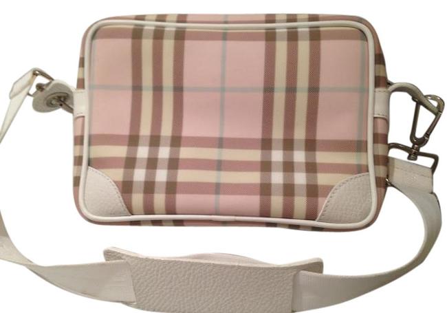 Burberry With White Strap Pink Shoulder Bag