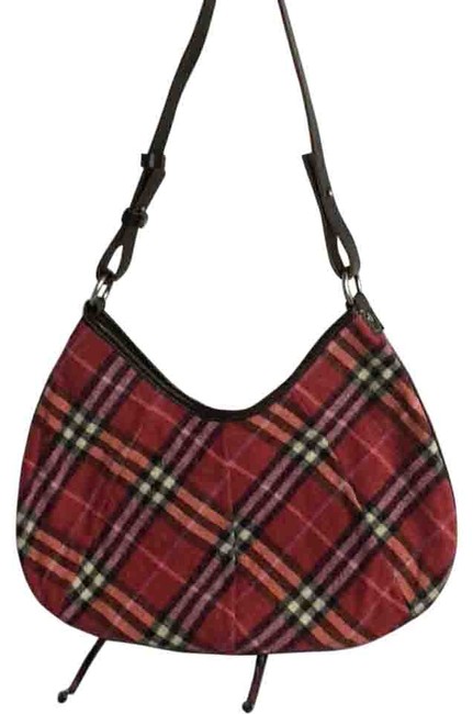 Burberry Wool Plaid Shoulder Bag