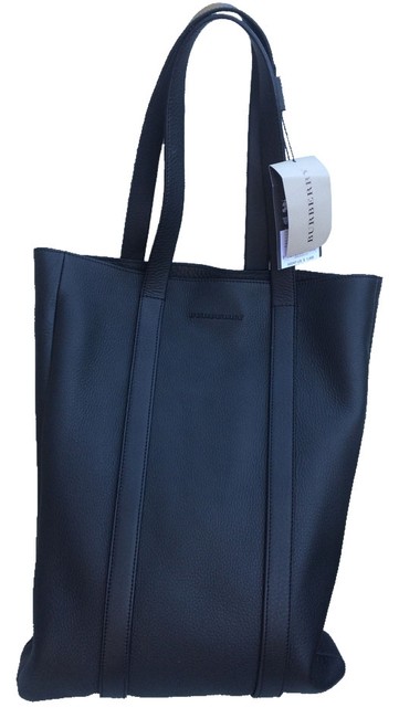 Burberry 2015 Rich Grainy Hobson Black Leather Tote