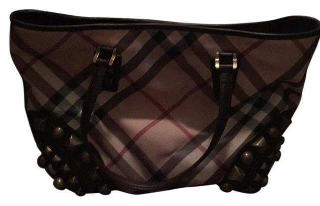 Burberry 3712542 Plaid Leather and Pvc Tote