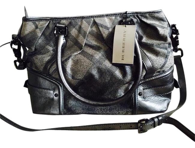 Burberry 3712558 Metallic Gray Tote