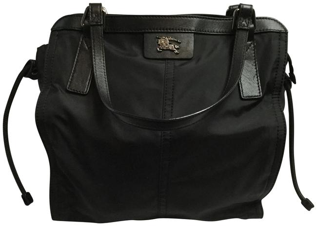 BurberryLeather Buckleigh Packable Black Nylon Tote