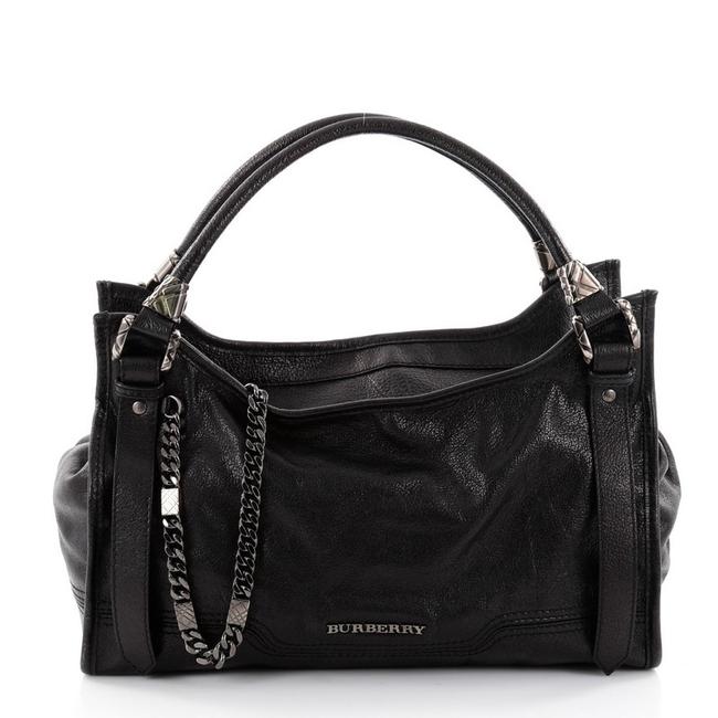 Burberry Ashmore Large Black Leather Tote