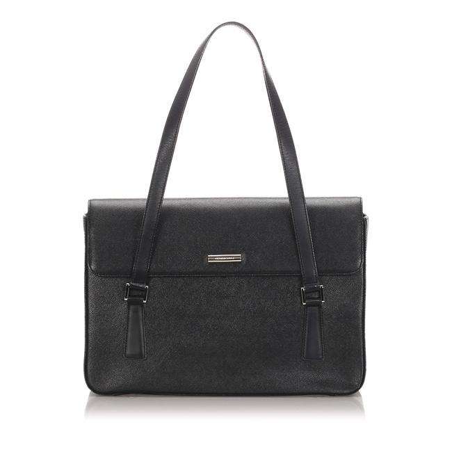 Burberry Bag Black Leather Tote