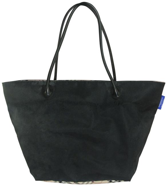 Burberry Bag Black+novacheck Top Handle BlackBeigeTanRed Nylon Tote