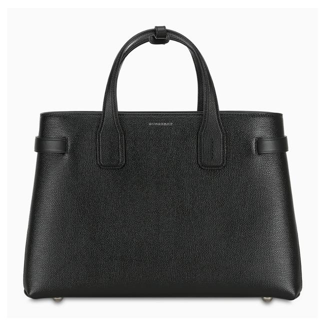 Burberry Bag Df New Banner Black Leather Tote