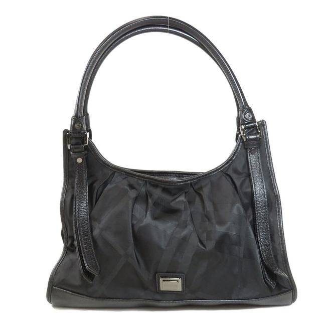 Burberry Bag Logo Plate Ladies Black Nylon Tote