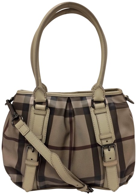 Burberry Bag Northfield Trench Smoked Check Grey Coated Canvas Tote