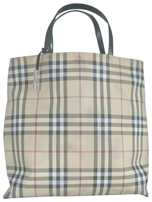 Burberry Bag Nova Check Beige Polyurethane Tote