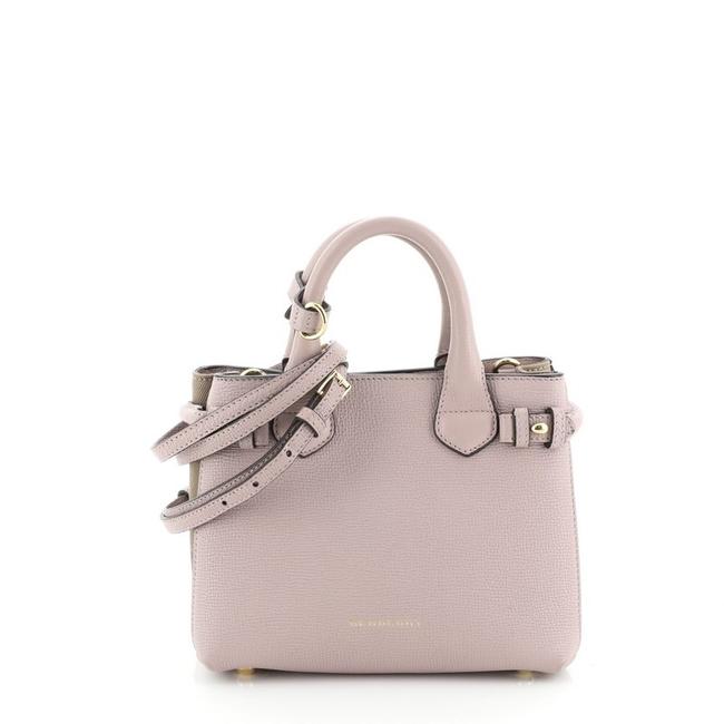 Burberry Banner Convertible and House Check Canvas Mini Pink Leather Tote